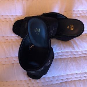 H and M Black Holiday Heel